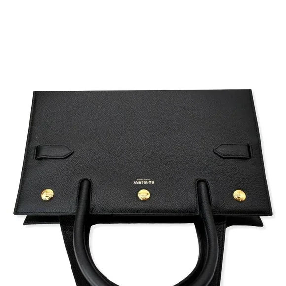 BURBERRY  Title Leather Tote Bag Black - Picture 4 of 13